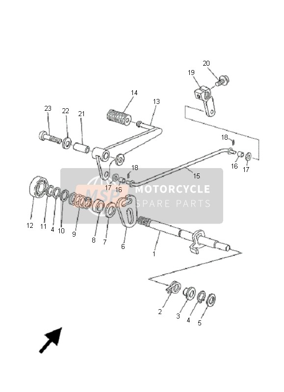 Yamaha TZR50 2005 Shift Shaft for a 2005 Yamaha TZR50